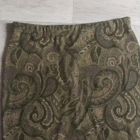 LENNIE for Nina Leonard Fringe Blanket Skirt Black and Brown Size S - Picture 2 of 7